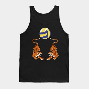 Tiger Volleyball Sports Team Jersey - Black Version Tank Top